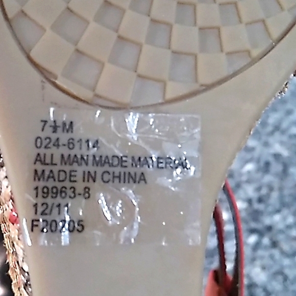 St.Johns Bay Coral Platform Wedge Sandals. Size 7.5 - Picture 10 of 11